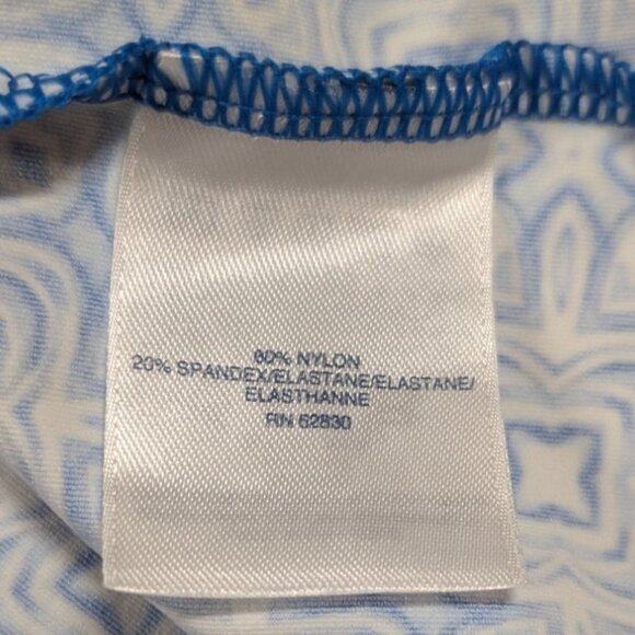 Lands End Swim Cover Up Dress Womens Small 6-8 Geometric Resortwear Beach - Picture 4 of 7